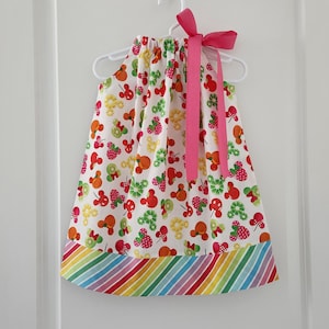 Pillowcase Dress with Fruit | Mouse Ears Dress | Girls Fruit Dress | Toddler Girl Dress | Baby Dress | Kids Dress for Summer | Fruit Party