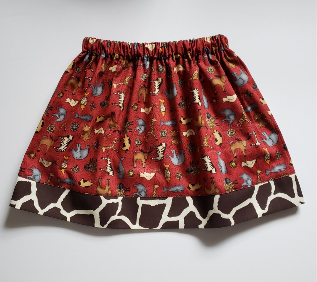 Girls Skirt 2t Zoo Animals Skirt Kids Skirt with Animals Etsy.de