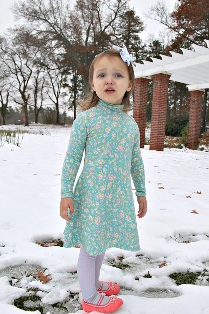 Brooklyn Girls Dress PDF Downloadable Pattern by Modkid... sizes 2T, 3T, 4T, 5, 6, 7 and 8/9 included Instant Download zdjęcie 8