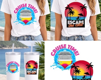Bundle vie de vacances SVG PNG EPS – temps de croisière, évasion du froid (téléchargement numérique)