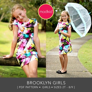 Brooklyn Girls Dress PDF Downloadable Pattern by Modkid... sizes 2T, 3T, 4T, 5, 6, 7 and 8/9 included Instant Download zdjęcie 5