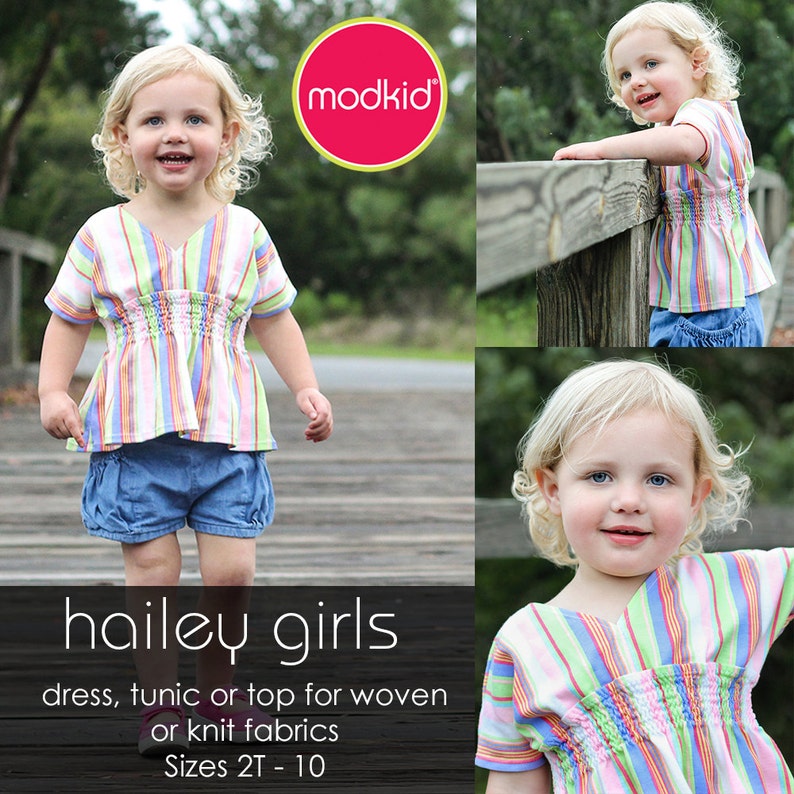 Hailey Girls PDF Downloadable Pattern by MODKID... sizes 2T to 10 Girls included Instant Download image 3