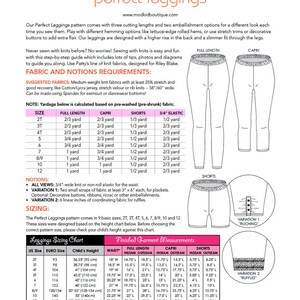 Perfect Leggings Full Length, Capri, Shorts, Ruffled, Ruched PDF ...