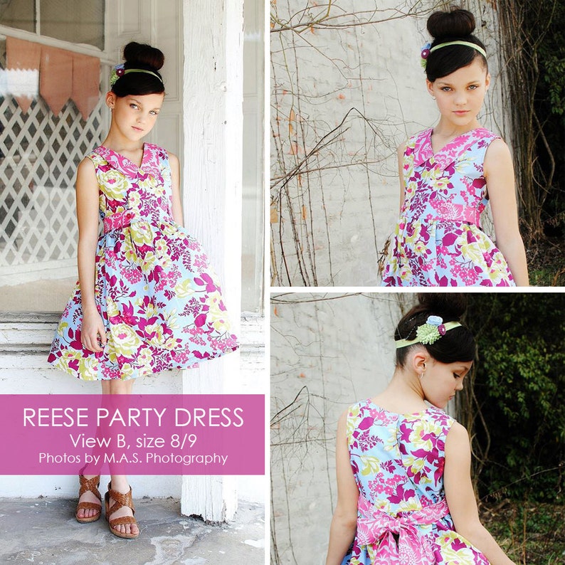 Reese Party Dress PDF Downloadable Pattern by MODKID... sizes 2T to 10 Girls included Instant Download image 3