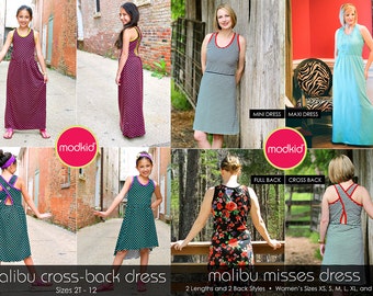 Malibu Girls and Misses PDF Pattern Bundle by MODKID - Instant Digital Download - Buy 2 and SAVE!