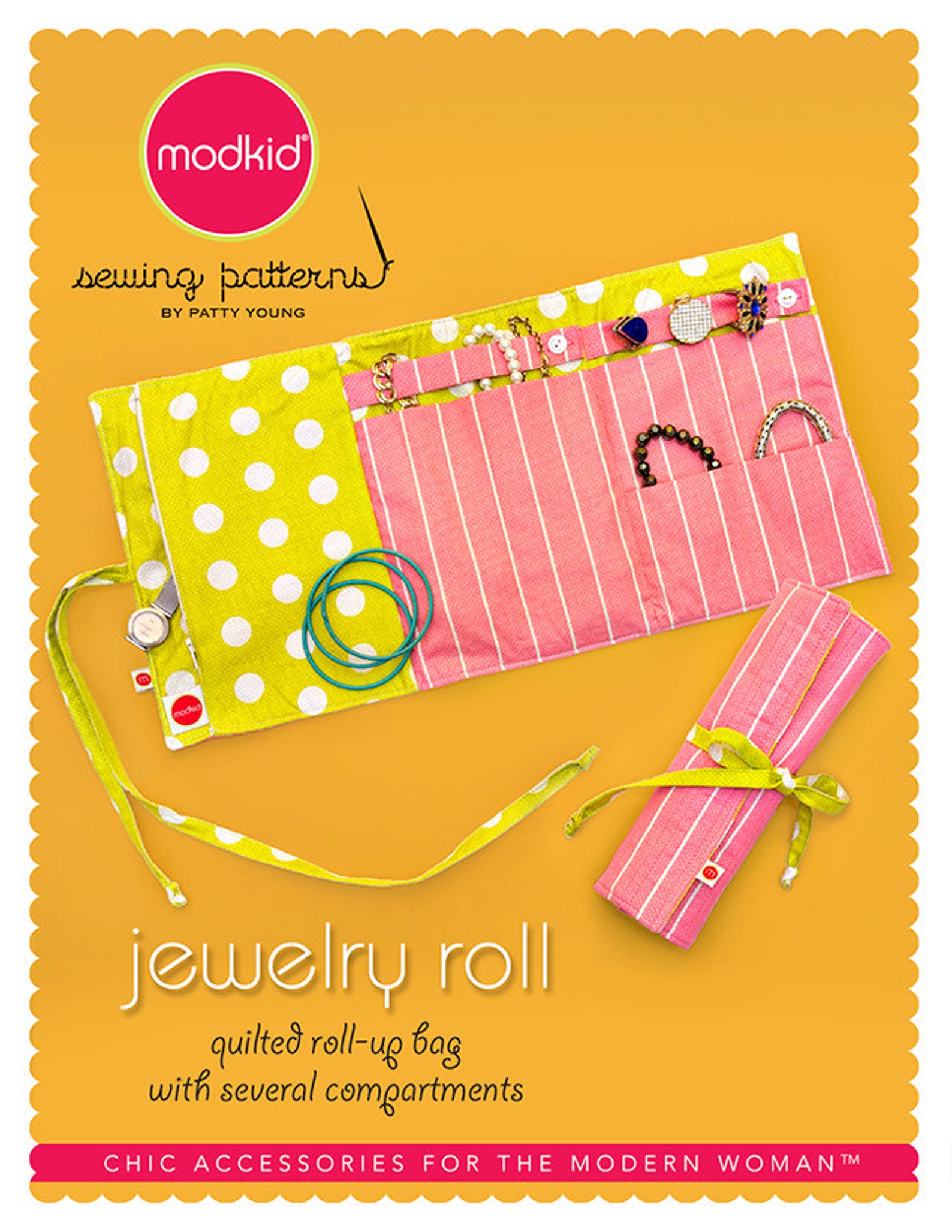 Jewelry Roll PDF Downloadable Pattern by MODKID Instant Etsy