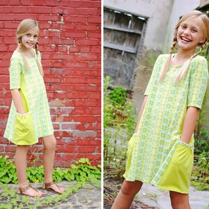 Melanie Knit Dress PDF Downloadable Pattern by MODKID... sizes 2T to 10 Girls included Instant Download image 4