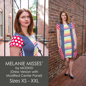 Melanie Misses' Dress or Tunic PDF Downloadable Pattern by Modkid... sizes XS-XXL Women included Instant Download 画像 4
