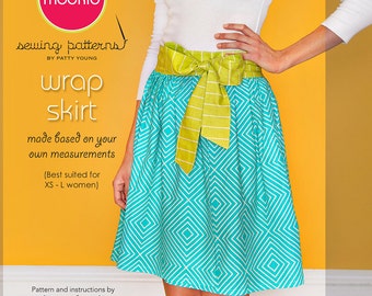 WRAP SKIRT Micro-Mini PDF Downloadable Pattern Tutorial by Modkid... for Women - Instant Download