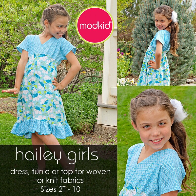 Hailey Girls PDF Downloadable Pattern by MODKID... sizes 2T to 10 Girls included Instant Download image 4