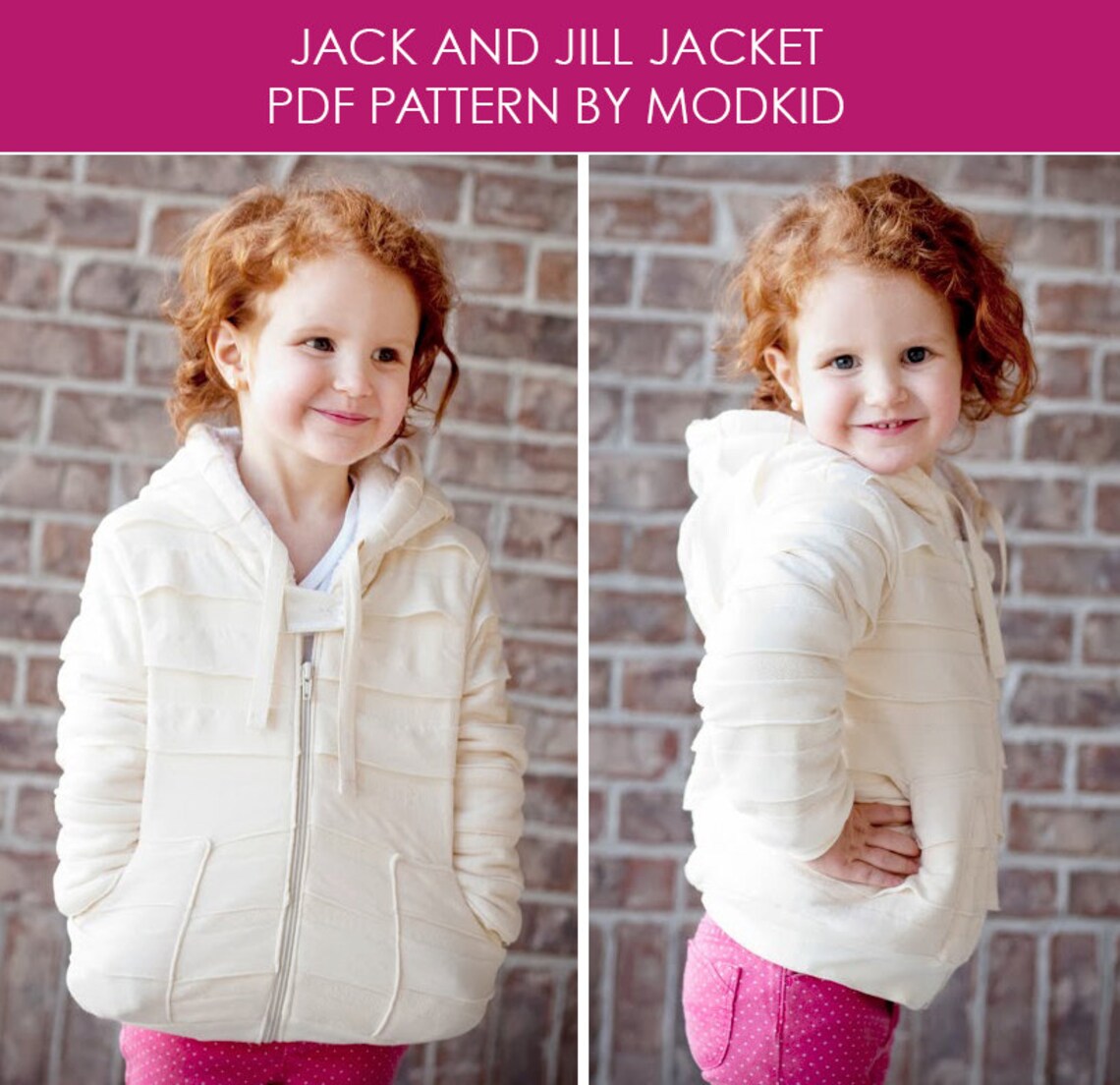 Jack and Jill Unisex Zip-up Jacket PDF Downloadable Pattern by | Etsy