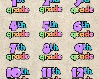 Lot pour les résultats scolaires, SVG PNG EPS – Couleurs pastel fantaisistes et mignonnes (téléchargement numérique)