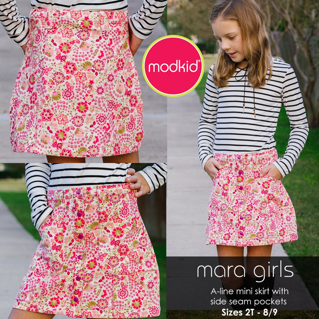 Mara Girls Mini Skirt PDF Downloadable Pattern by MODKID... Sizes 2T to ...