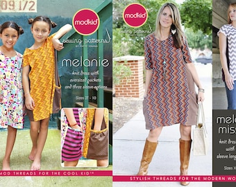 Melanie Girls and Misses PDF Pattern Bundle by MODKID - Instant Digital Download - Buy 2 and SAVE!
