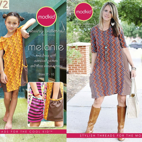 Melanie Girls and Misses PDF Pattern Bundle by MODKID - Instant Digital Download - Buy 2 and SAVE!