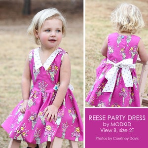 Reese Party Dress PDF Downloadable Pattern by MODKID... sizes 2T to 10 Girls included Instant Download image 5