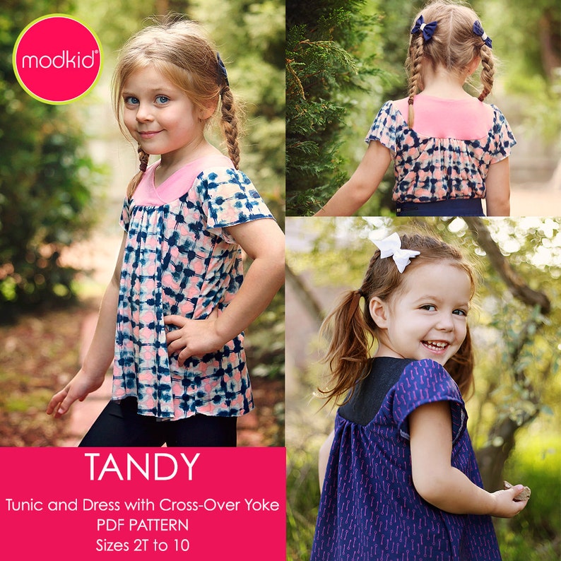 Tandy Knit Tunic and Dress PDF Downloadable Pattern by MODKID... sizes 2T to 10 Girls included Instant Download image 4