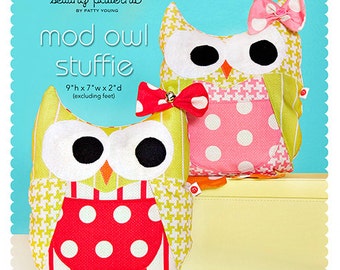 Mod Owl Stuffie PDF Downloadable Pattern by MODKID - Instant Download