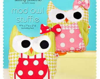 Mod Owl Stuffie PDF Downloadable Pattern by MODKID - Instant Download