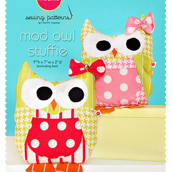 Mod Owl Stuffie PDF Downloadable Pattern by MODKID - Instant Download