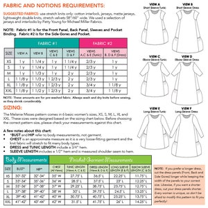 Melanie Misses' Dress or Tunic PDF Downloadable Pattern by Modkid... sizes XS-XXL Women included Instant Download 画像 2