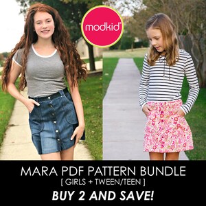 Mara Girls en Tween Teen PDF-patroonbundel door MODKID - Instant Digitale Download - Koop 2 en BESPAAR!