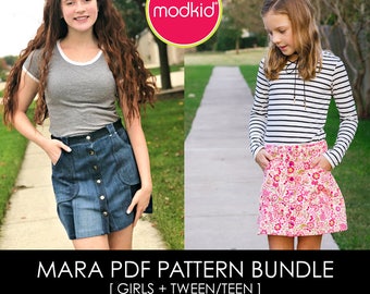 Mara Girls and Tween Teen PDF Pattern Bundle by MODKID - Instant Digital Download - Buy 2 and SAVE!