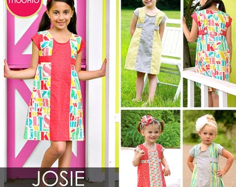 Josie Retro A-line Dress PDF Downloadable Pattern by MODKID... sizes 2T to 10 Girls included - Instant Download