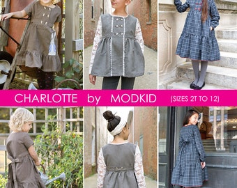 Charlotte Dress and Jacket PDF Downloadable Pattern by MODKID... sizes 2T to 12 Girls included - Instant Download