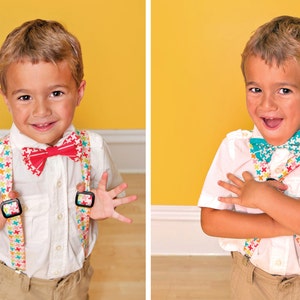 Dapper Bow Tie and Suspenders PDF Downloadable Pattern by MODKID - Instant Download