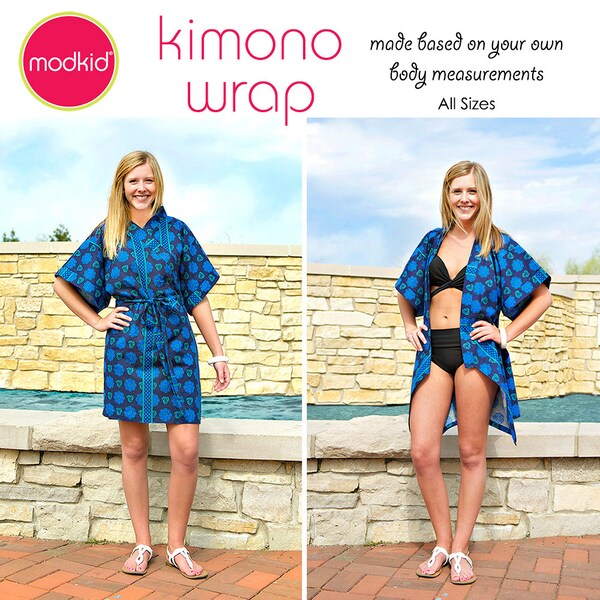 KIMONO WRAP PDF Downloadable Pattern by Modkid... for Women or Girls - Instant Download