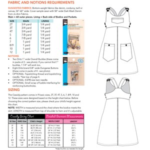 Cassidy Dungaree Dress PDF Downloadable Pattern by MODKID... sizes 2T to 12 Girls included Instant Download 画像 5