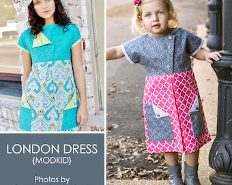 London Dress PDF Downloadable Pattern by MODKID... sizes 2T to 10 Girls included - Instant Download