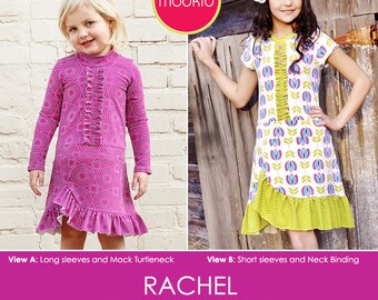 Rachel Knit Dress PDF Downloadable Pattern by MODKID... sizes 2T to 10 Girls included - Instant Download