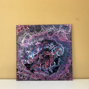 Peinture acrylique scintillante - Verser avec des peintures acryliques - Peinture acrylique pour votre mur à la maison - Décoration maison - Toile - 40 x 40 cm
