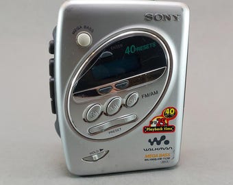 2000s Sony Walkman WM-FX288, Vintage Cassette Player, FM-AM Radio, Mega Bass