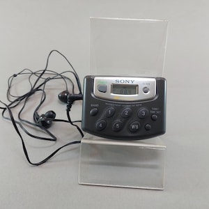 Sony Walkman SRF-M37W Radio portable, météo FM AM, horloge, préréglages