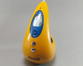 Vintage CASO Coca-Cola Clock Radio, Yellow Droplet Design