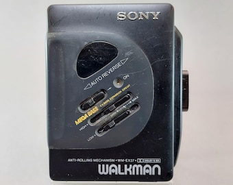 Vintage Sony Walkman WM-EX37, lecteur de cassettes, marche arrière automatique, méga graves, Dolby B NR