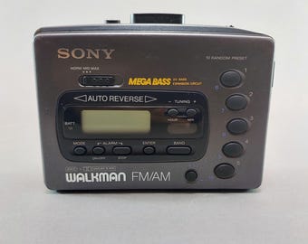 Vintage Sony Walkman WM-AF59 Cassette Player, FM/AM Radio, Auto Reverse (1989)