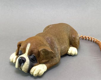 Telefono anni '90, telefono fisso vintage PUPPY FONE con design a forma di cane, telefono di novità, rarissimo e da collezione, perfettamente funzionante, tecnologia retrò