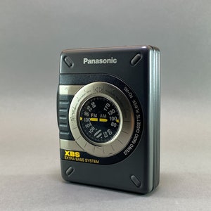 1990er Jahre Pfannen-Kassettenrekorder, FM-AM-Bandradio, tragbarer Vintage-Kassettenrekorder, persönliche Stereoanlage, voll funktionsfähig, Sammlerstück