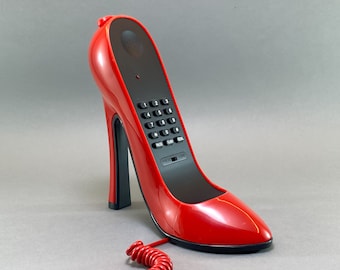 1990s Stiletto Telephone: Vintage Pop Art Landline, Fully Functional