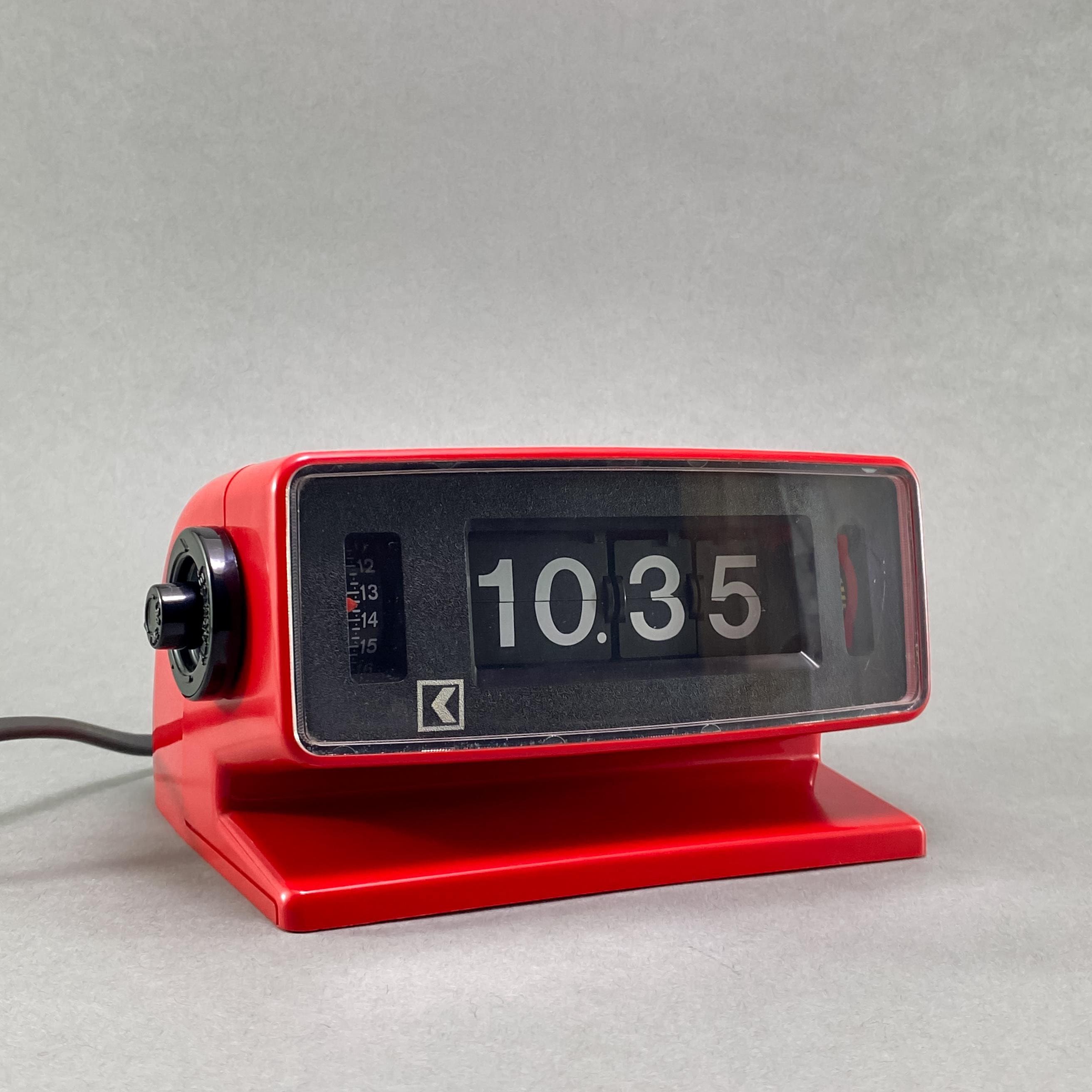1970s Flip Clock, Vintage Space Age Design Alarm Clock, Made