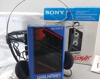 Vintage Sony Walkman WM-BF22, Complete Set W/ Box & Headset