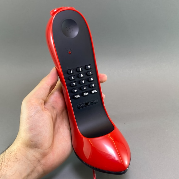 Yanmis Telefono con Filo, Apparizione con Scarpa da Tallone Alto, novità di Rete Fissa di Forma Divertente, Telefono Addominali Vintage retrò con Archiviazione Numerica, Arredamento Yanmis Telefono con Filo, Apparizione con Scarpa da Tallone Alto, novità di Rete Fissa di Forma Divertente, Telefono Addominali Vintage retrò con Archiviazione Numerica, Arredamento