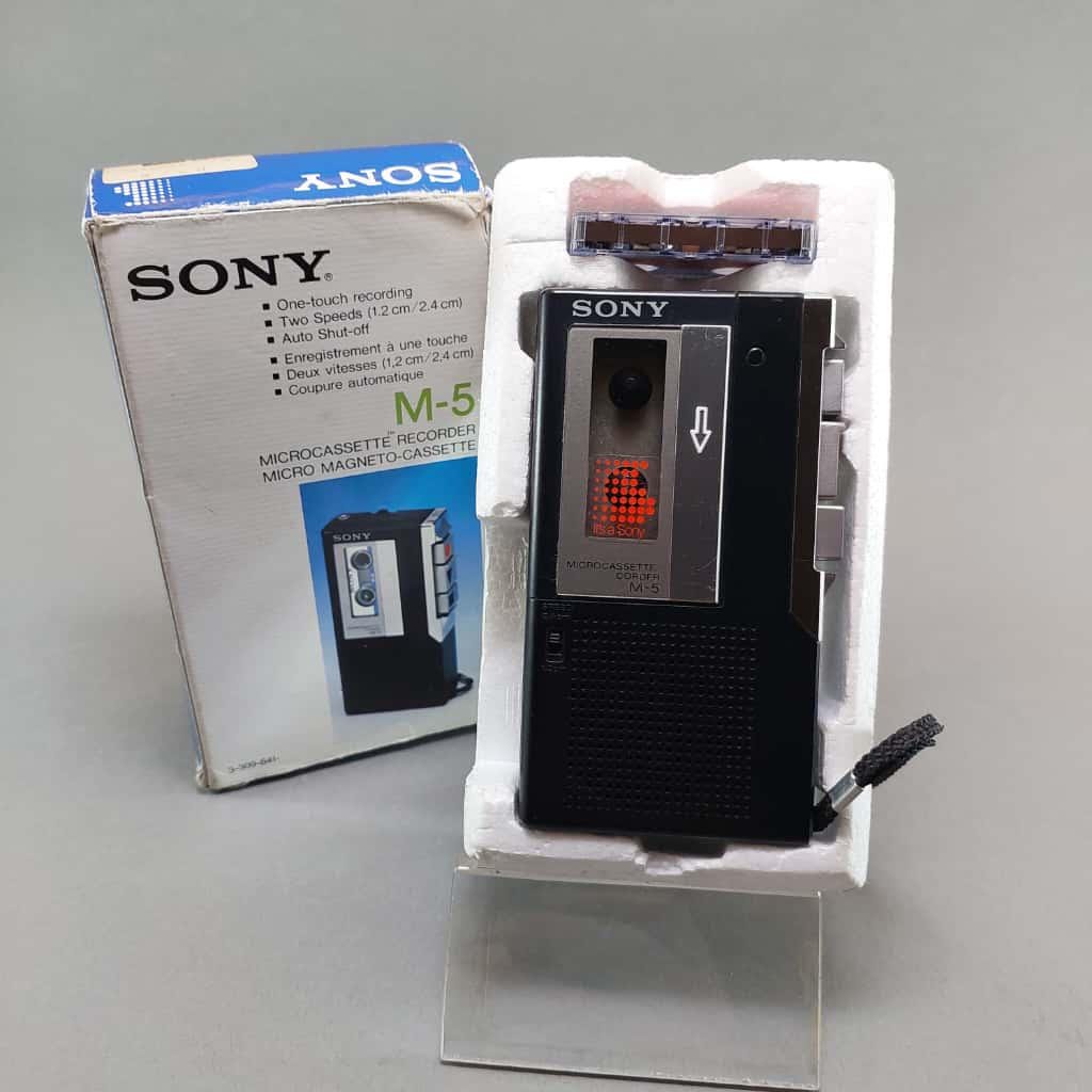 1980s Sony M-5 Microcassette Recorder: Vintage Retro Tech With