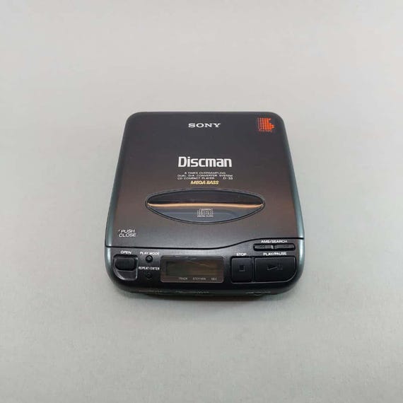 Vintage Sony Discman D-33, Portable CD Player, Mega Bass, Made in