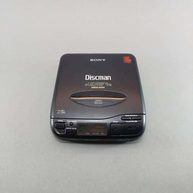 Vintage Sony Discman D-33, Portable CD Player, Mega Bass, Made in Japan ...
