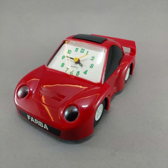 Ancien Réveil De Voiture Pare-choc - Horloge Vintage Rigolote Avec Alarme